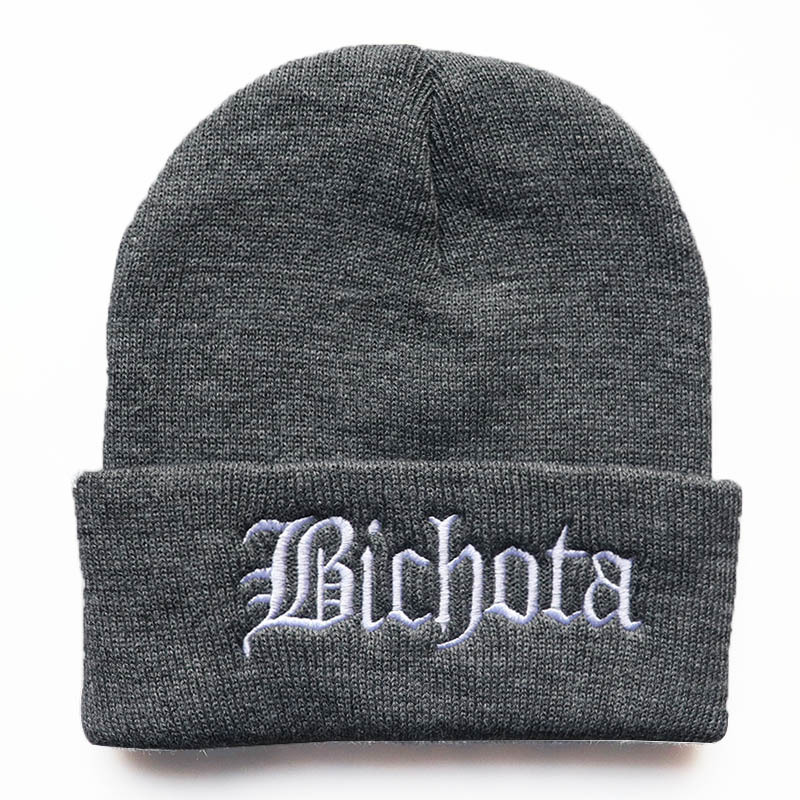 2023 New Men's and Women's Fall Winter Trend Bichota Letter Star Embroidery Knitted Hat Thermal Head Cover Woolen Cap