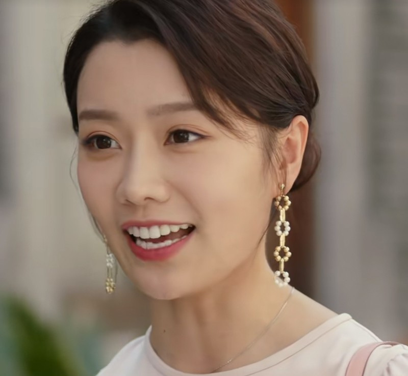 简言的夏冬鞠薇龙政璇苏珊张萌同款耳环长款圆形2022新款