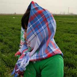 农村老式方头巾中年妇女下地干活方巾棉布棉线四方妈妈吸汗民