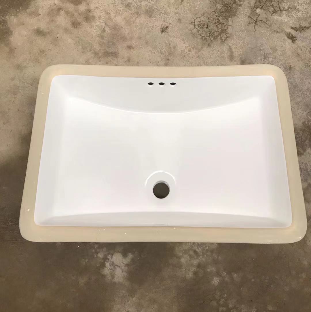 厂家直供24寸长方形台下盆浴室陶瓷洗脸盆大尺寸洗手盆卫生间台盆