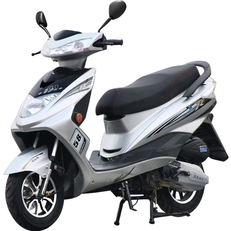 新款125cc迅鹰踏板摩托车 可上牌尚领鬼火燃油助力车男女款街车