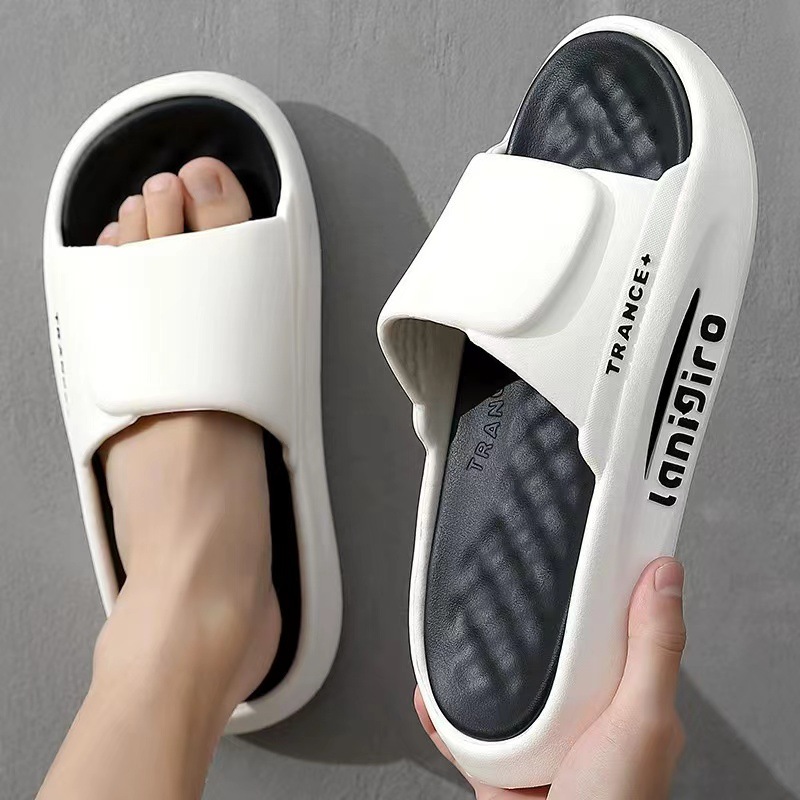 Slip-on Slippers Men's Summer Indoor Home Bathroom Thick Bottom Non-Slip Household Eva Slippers Women's Home Wholesale