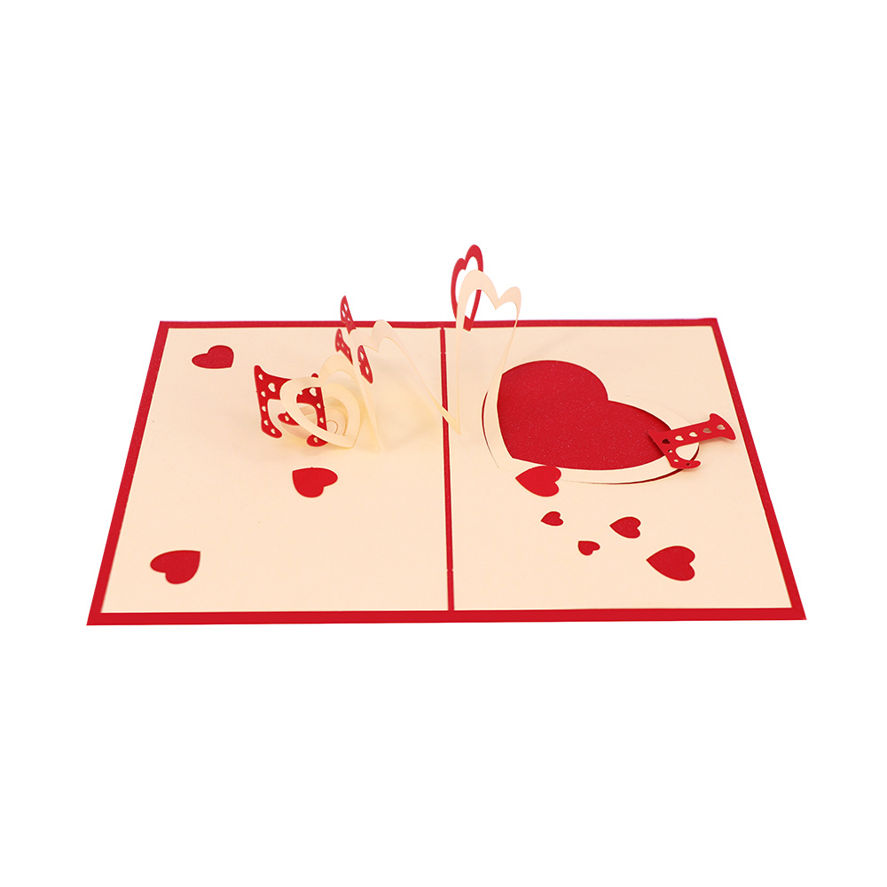 深圳厂家定制贺卡红色3d立体love520浪漫爱情告白卡片情人节贺卡