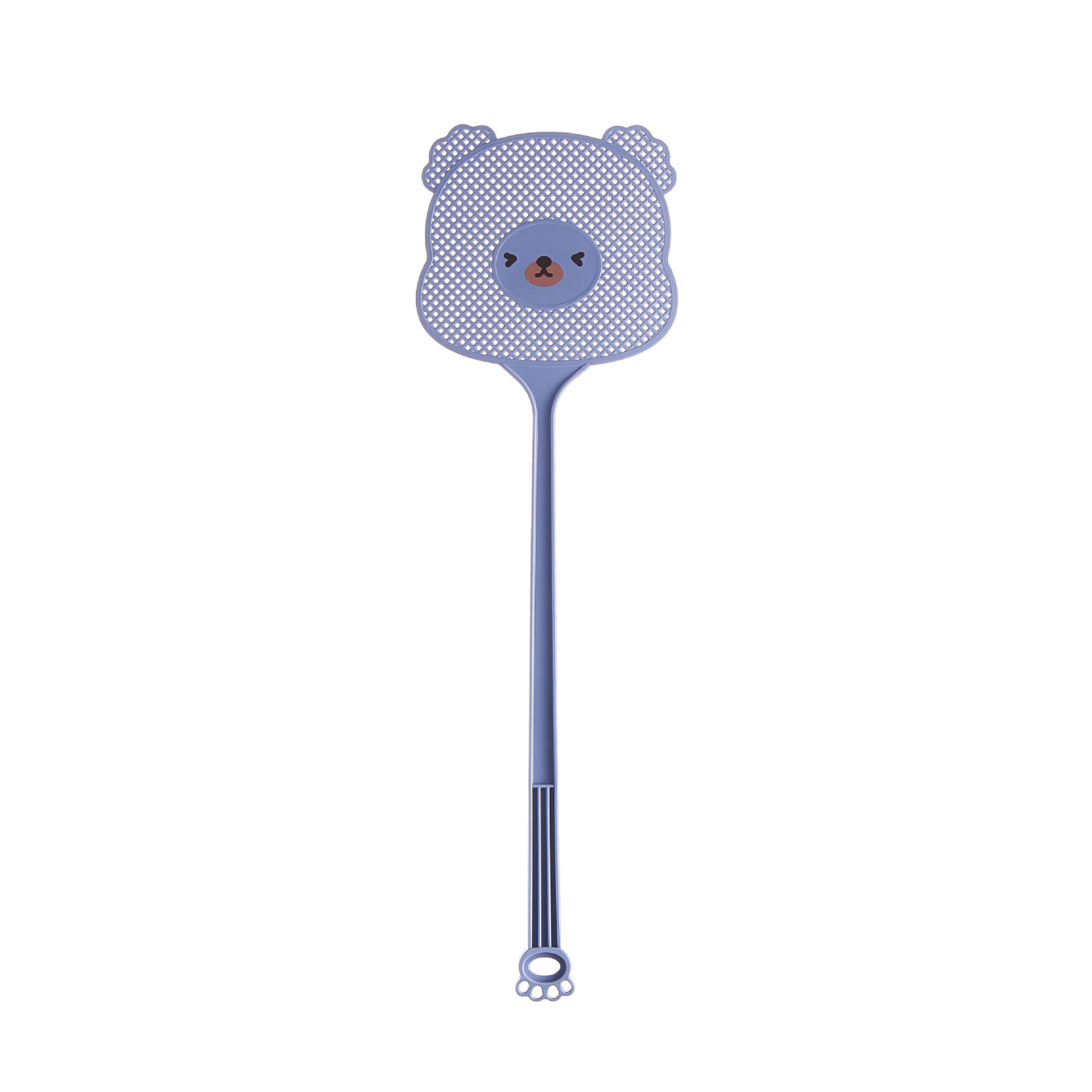 M57 Summer New Swatter Mesh Mosquito Swatter Cartoon Coffee Bear Plastic Mosquito Racket Long Handle Fly Killer Racket