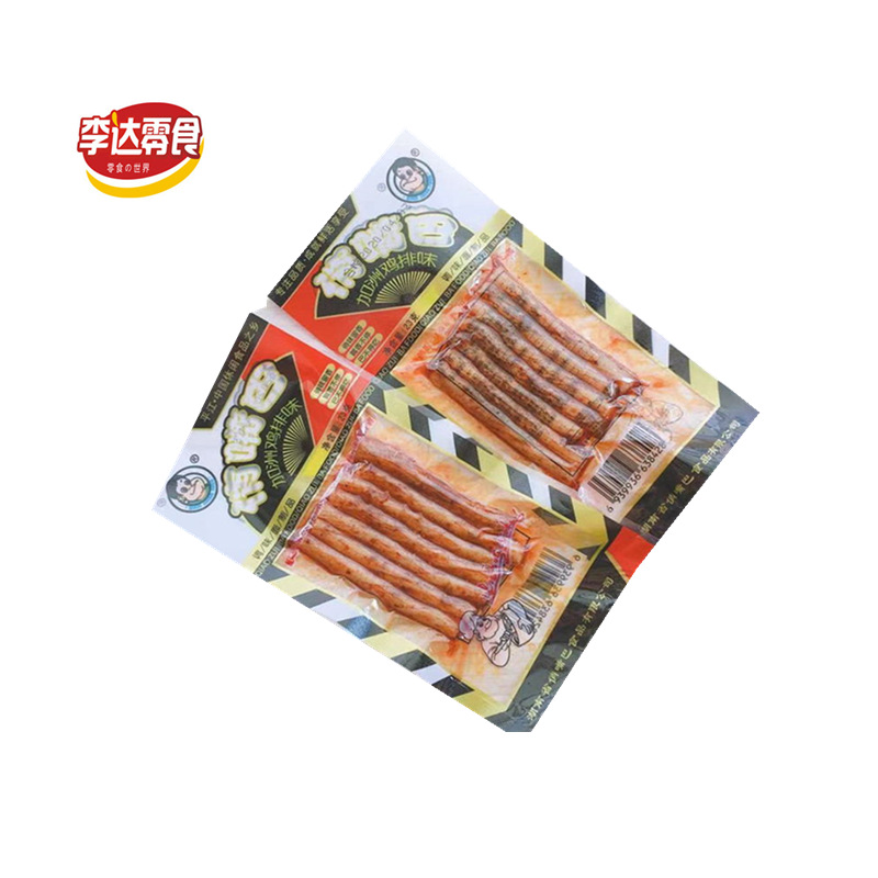 俏嘴巴辣条素牛筋豆筋辣片网红零食加洲鸡排味面筋麻辣面制品