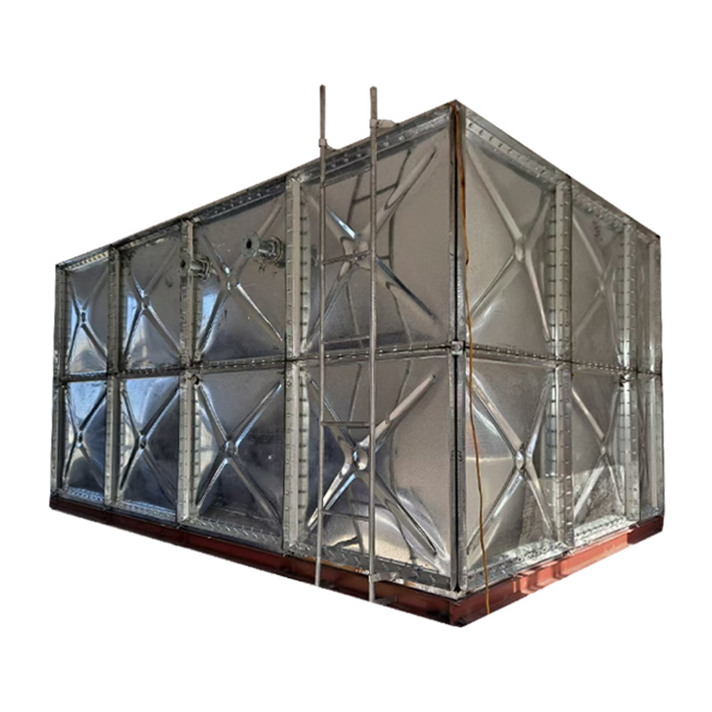 建筑工程地埋抗浮镀锌水箱 方形拼装消防储水箱 加工镀锌板水箱