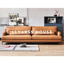 北欧轻奢真皮沙发组合转拐角小户型现代简约客厅羽绒意式极简家具