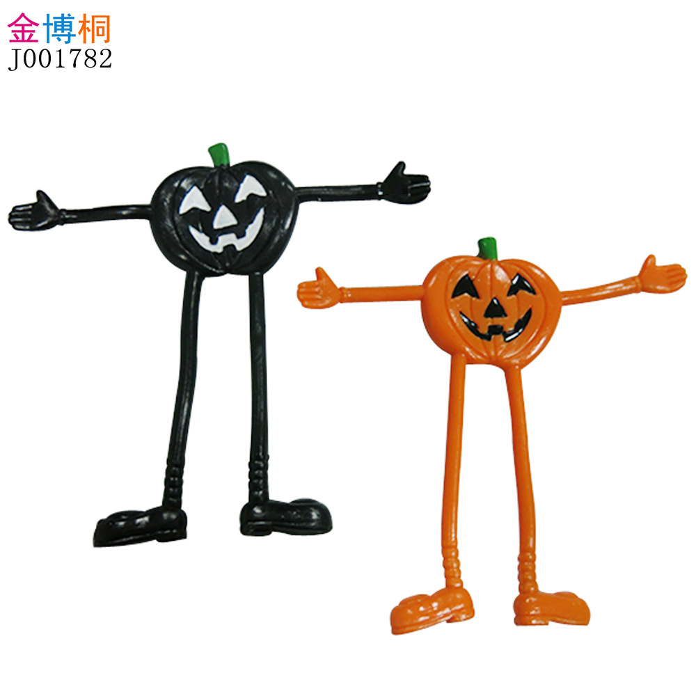 跨境万圣节南瓜铁丝人可弯曲铁线人扭曲铁丝公仔鬼节派对儿童玩具