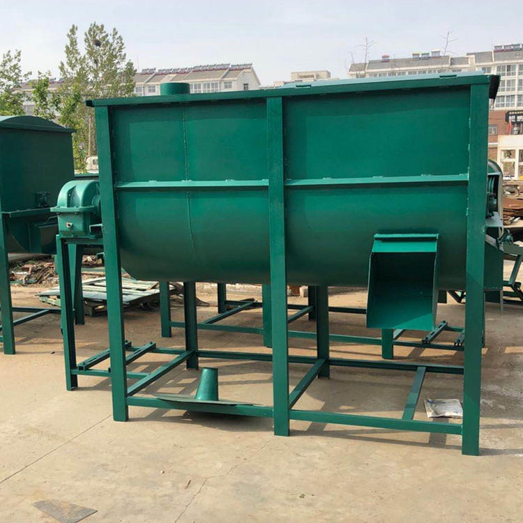 2立方卧式饲料搅拌机 加厚材质猪饲料打包机 鸽子饲料混合机