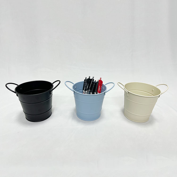 Iron Double-Ear Pen Holder French Fries Bucket