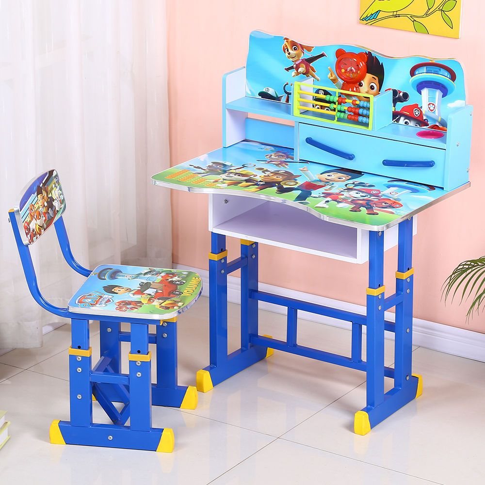 儿童学习书桌子书柜组合写字桌子学生男女孩家用课桌椅套装可升降