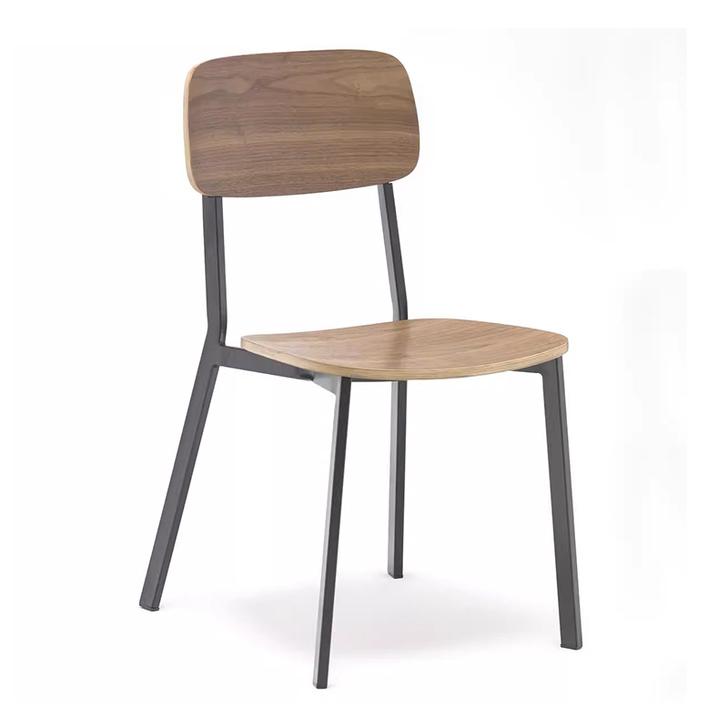 铁艺意式极简餐椅北欧椅子简约轻奢奶茶店桌椅咖啡厅餐厅椅工业风