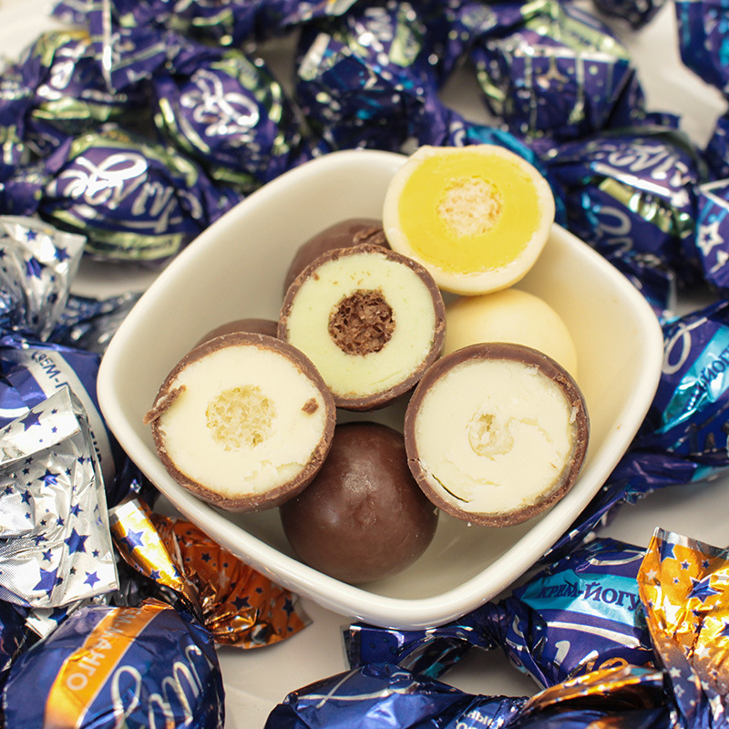 正品 俄罗斯拉迈尔星空慕斯巧克力球(2斤)夹心巧克糖球婚庆喜糖零食