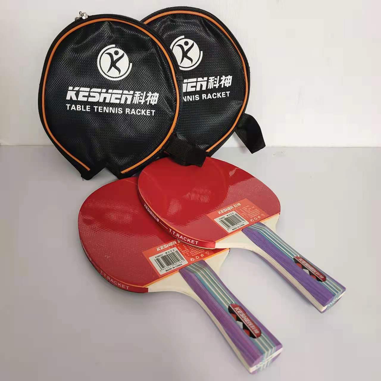 厂家销729友谊乒乓球拍1a级快攻型全木双面反胶直横乒乓球2支套装