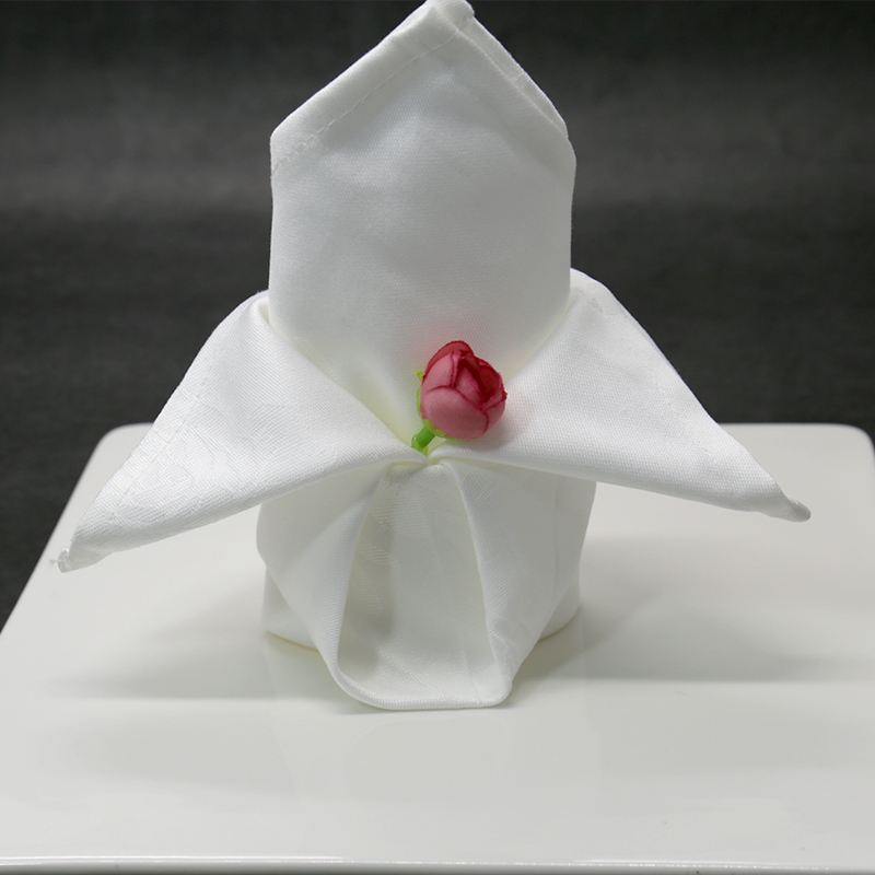 白色纯棉口布擦杯布全棉提花口布餐巾布吸水折花不掉毛打杯布净布