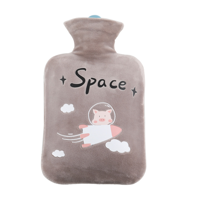 New Cartoon Plush Hot Water Bag Water Injection Type Large PVC Hot Water Bag Liner Irrigation Hot Water Bag Cover