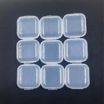 耳塞盒 翻盖连体首饰包装 透明装饰小物件 鱼钩首饰pp塑料盒子