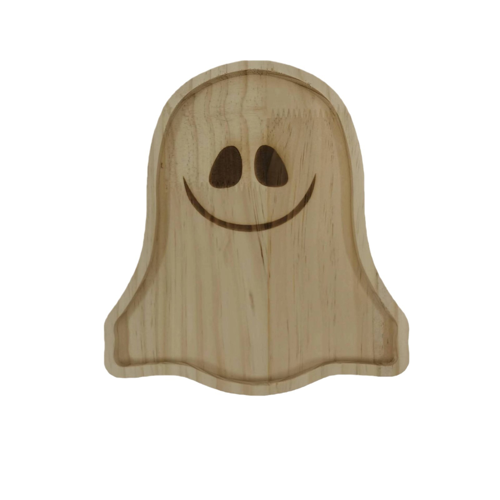 Wooden Funny Pumpkin-Shaped Tray Decoration Party Ghost Decoration Fruit Household Snack Dried Fruit Children's Dinner Plate