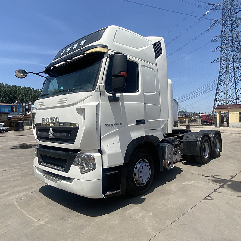 厂家出口豪沃cng拖车头 二手10轮货运卡车头 430马力港口运输车头