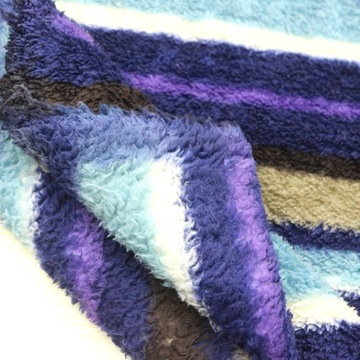 印花舒棉绒羊羔绒条子分散印花梳棉绒双面舒棉绒布料服装家纺面料