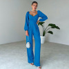 Jumpsuits Europe and America High Street fashion Women's wear 2023 Spring and summer new pattern Long sleeve Paige Broad leg trousers leisure time commute