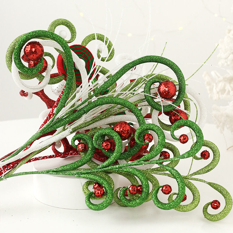 Christmas Decorations Christmas Twig Cutting Christmas Tree Pendant Home Party Diy Bouquet Branch Flower Arrangement