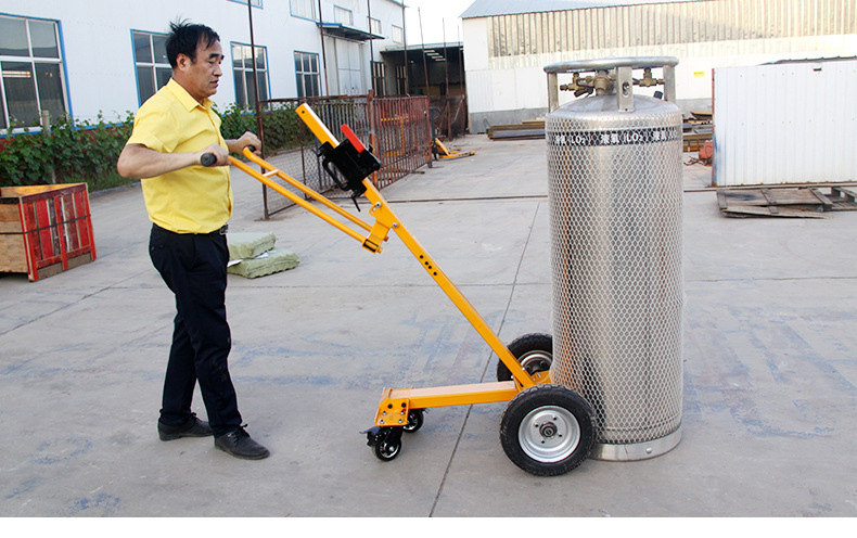 四轮氧气乙炔瓶手推车气瓶推车液氧钢瓶车乙炔瓶车手动搬运手推车