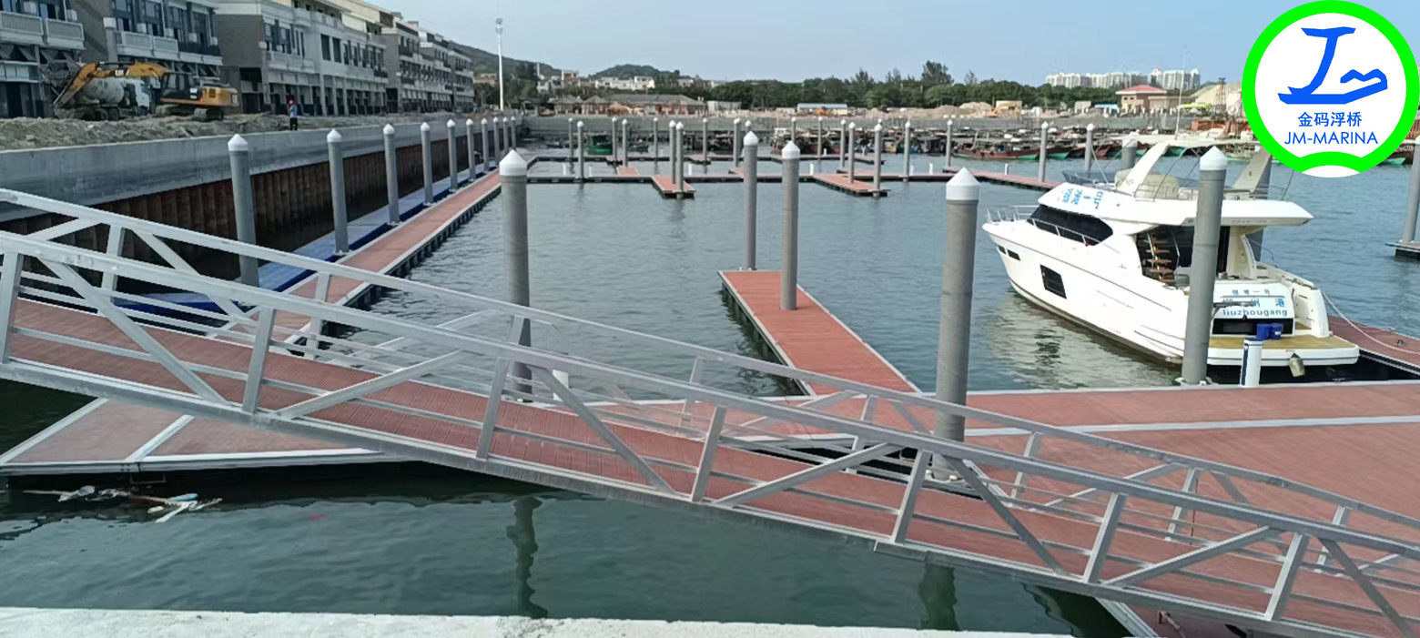 厂供铝合金水上平台 水上人行走道 水上浮桥 房屋别墅游艇码头