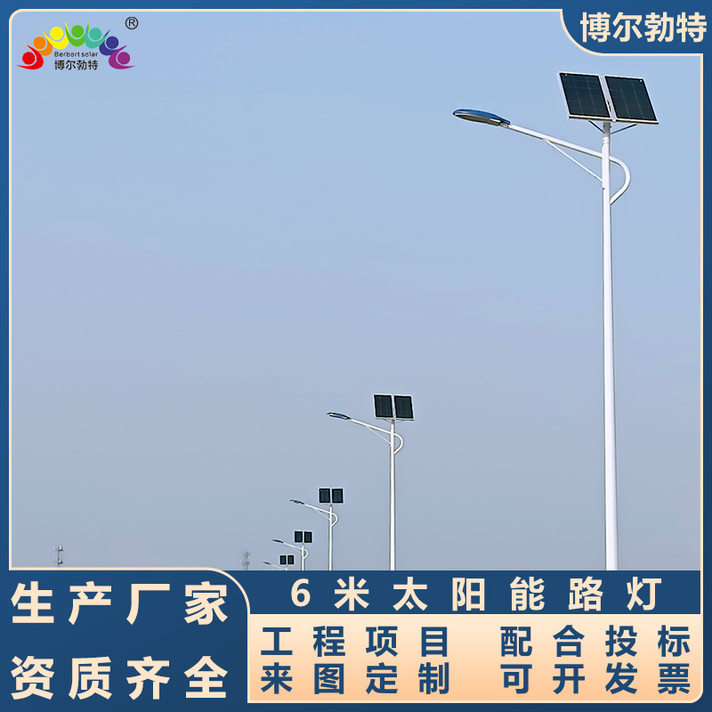 Solar Street Lamp 6 M Rural Revitalization Led Wind and Solar Street Lamp Wholesale Factory Bolbert