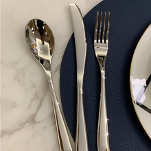 德国皇 端酒店西餐具刀叉勺304不锈钢欧式牛排三件餐家用套装