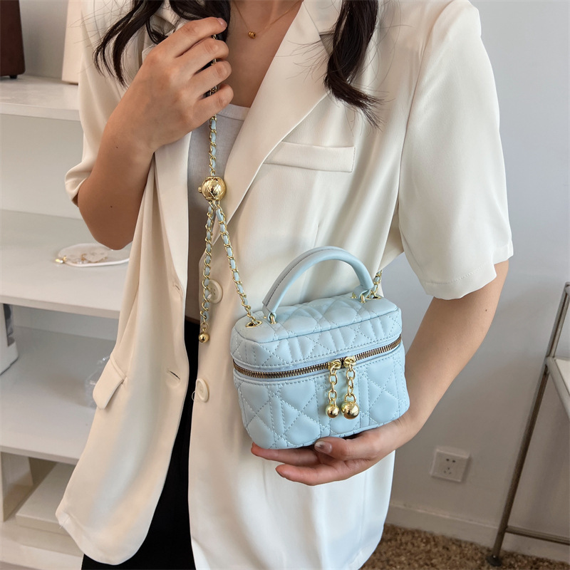 Internet Celebrity Fashion Popular Handbag Bag Versatile New Fashion Rhombus Chain Messenger Bag Parent-Child Shoulder Bag
