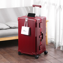 行李箱30大容量万向轮红色密码箱结实耐用加厚28寸陪嫁皮拉杆箱女