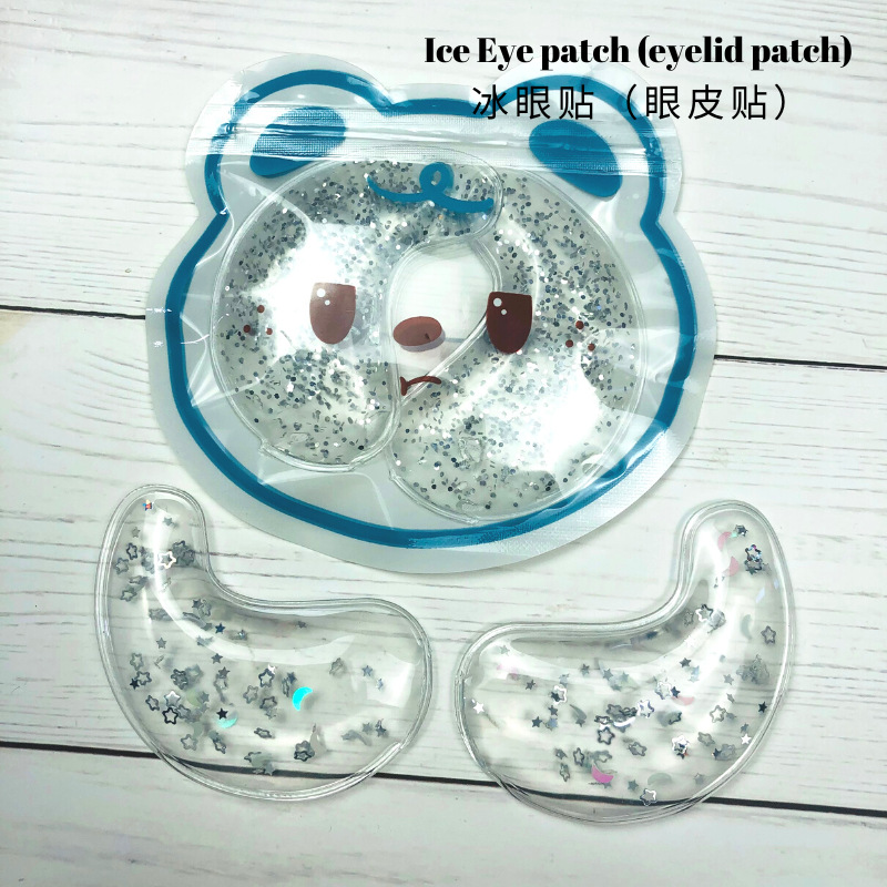 Amazon Cooling Plaster PVC Gel Ice Eye Mask Summer Hot Selling Cool Fruit Ice Eye Patch Ice Compress Cooling Ice Pack