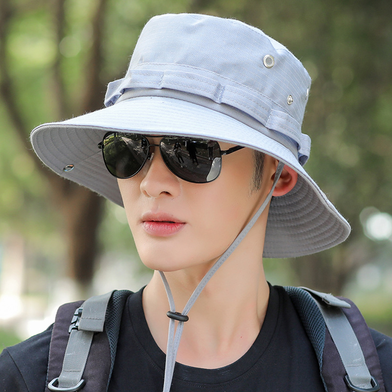 Men's Summer Hat Sun Hat with Wide Brim Outdoor Mountaineering Sun Hat Men's Cycling Travel Bucket Hat Hot Sale Wholesale