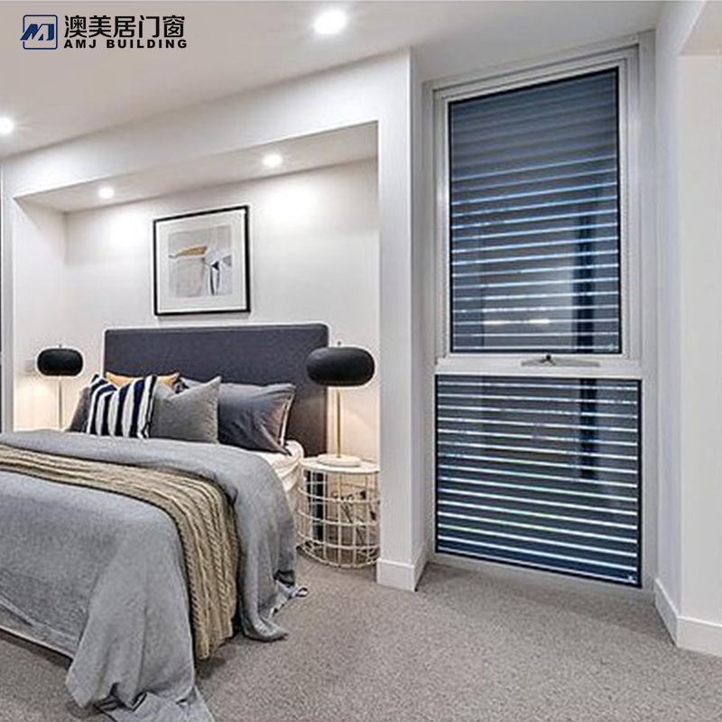 澳标门窗厂家玻璃百叶窗建筑防风挡雨玻璃百叶窗铝合金通风百叶窗