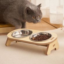 猫碗猫饭碗猫食盆宠物碗小猫猫粮盆防打翻护颈狗狗食盆固定架