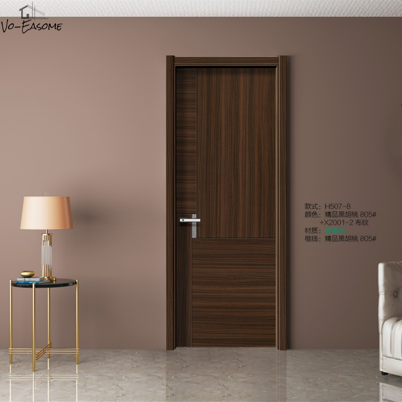 厂家直供多层实木门免漆2021年新款室内门房间门隔音简约现代酒店