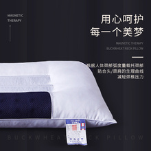 ql@决明子磁疗双人枕头一对装助睡眠整头护男颈椎枕芯枕套带单人