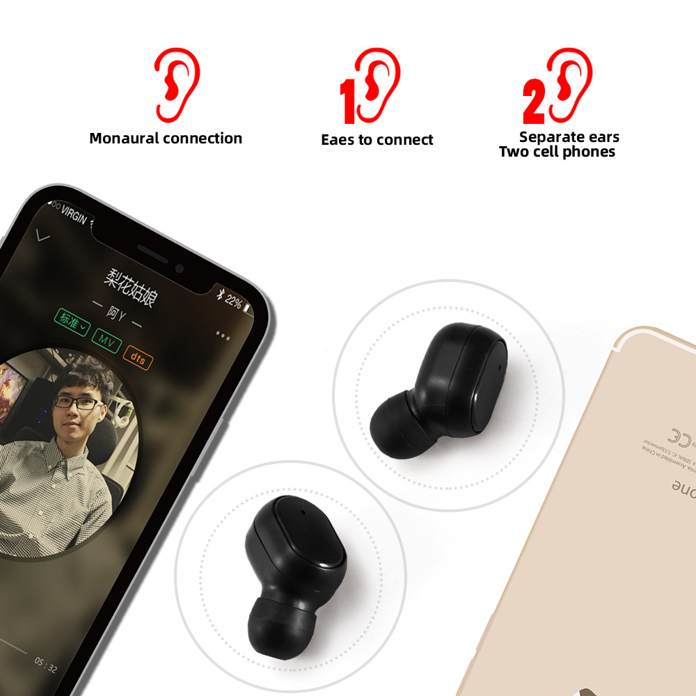 A6s Bluetooth Headset Cross-Border Foreign Trade New Bluetooth 5.0tws Headset Macaron Wireless Sports in-Ear E6s