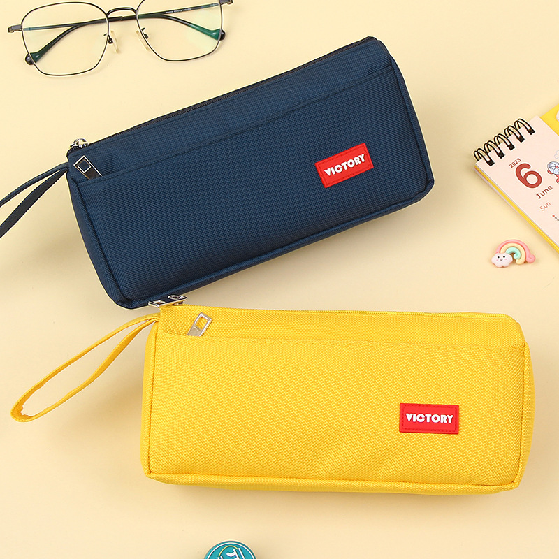 Large Capacity Pencil Case Wholesale Korean Stationery Box Elementary Students' Pencil Bag Men and Women School Stationery Case Custom Logo