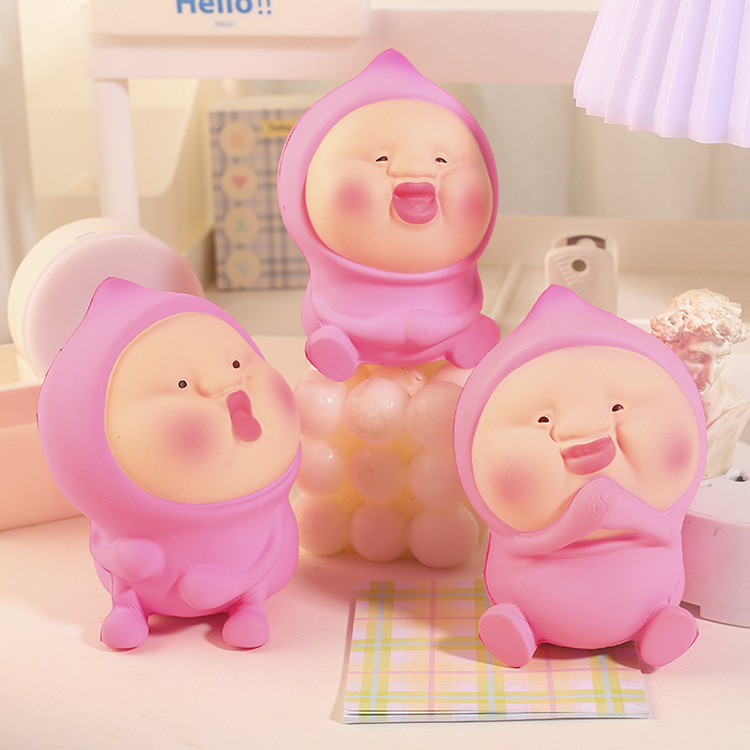 屁桃pu减压玩具屁桃君捏捏乐慢回弹解压玩偶减压发泄摆件生日礼物