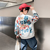Boy Sweater spring and autumn new pattern 2023 children printing Pullover Korean Edition CUHK Long sleeve jacket One piece On behalf of