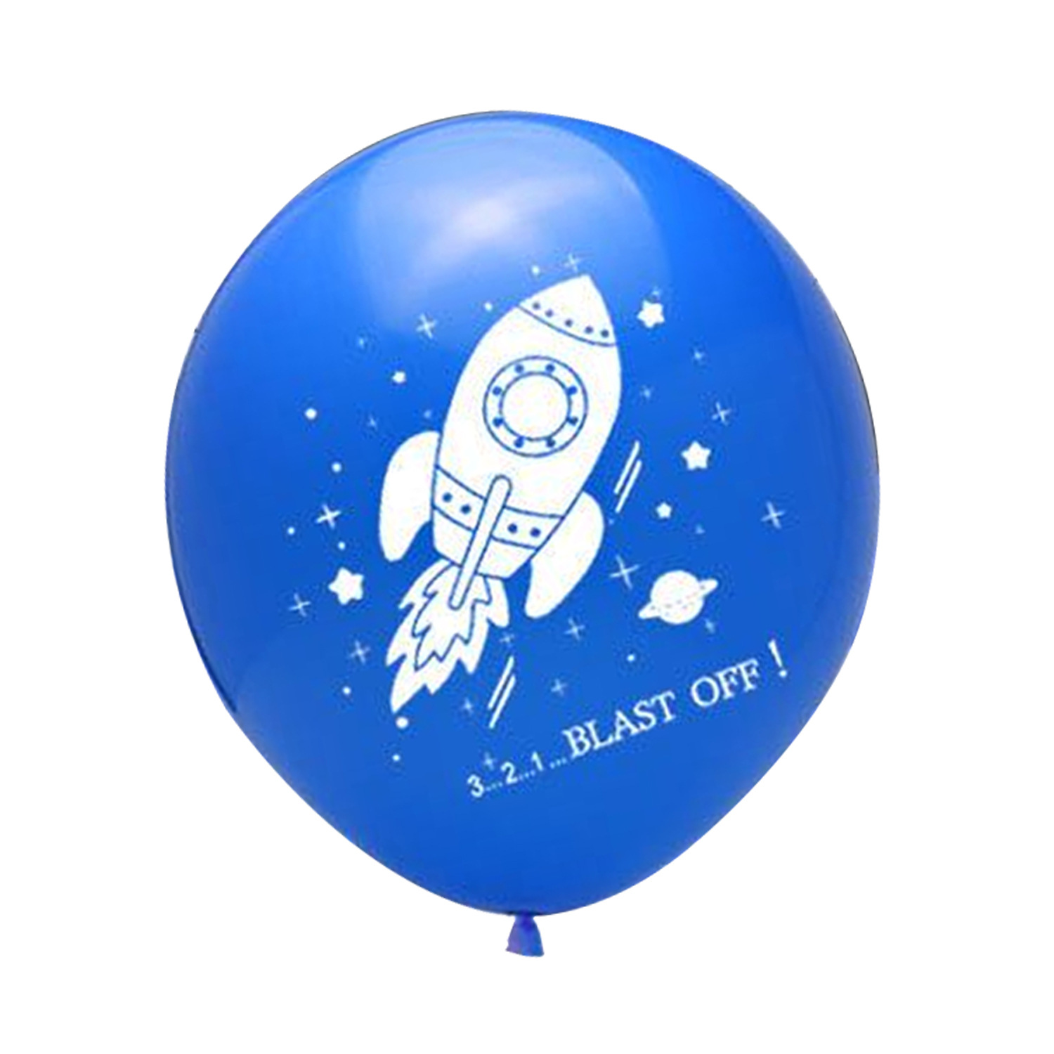 宇航员气球太空人图案定制乳胶气球宇宙太空派对装饰黑色蓝色圆形