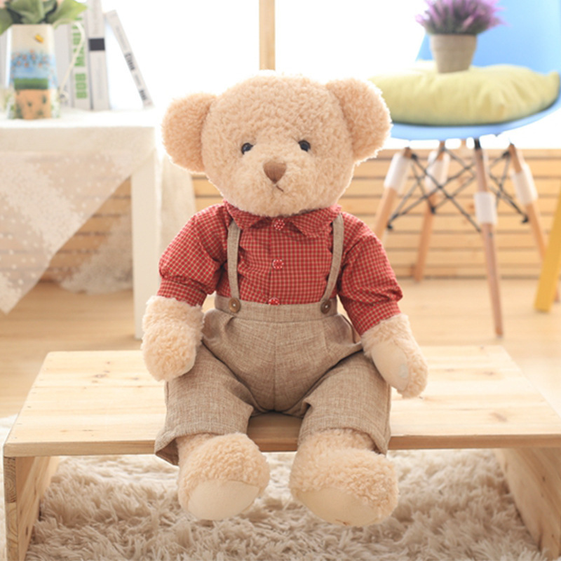 可爱泰迪熊公仔新款 田园风情侣泰迪熊婚庆压床娃娃一对女生礼物