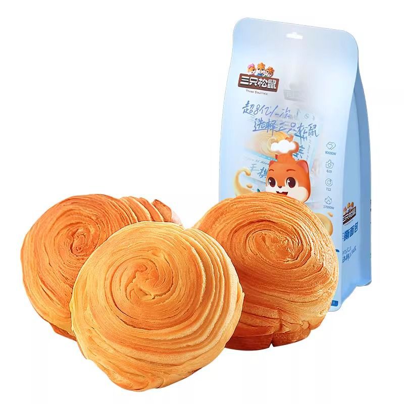 【三只松鼠_手撕面包280g/袋】网红早餐营养食品小零食蛋糕点心