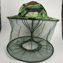 防蜂帽养蜂帽防蚊虫帽子迷彩蜂帽户外养蜂钓鱼面纱帽子夏季防护帽