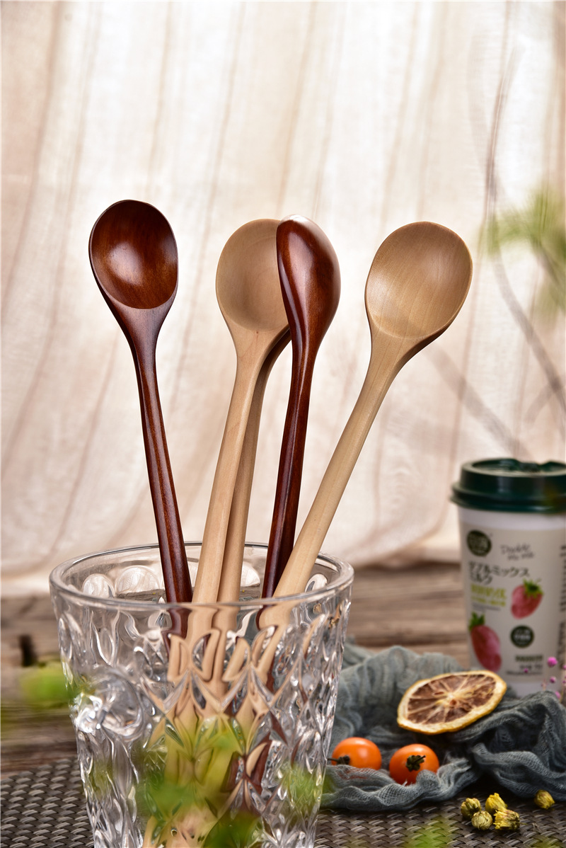 批发木勺子 长柄勺 搅拌勺 韩式加长料理勺调味勺 火锅勺木饭勺