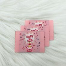 个性化定做全品类商标粉红色系手工标签源头定制生产服装布标织唛