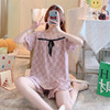 summer Thin section lady pajamas Sweet Easy Short sleeved Shorts 2 Set of parts Add fertilizer 200 Home Furnishings