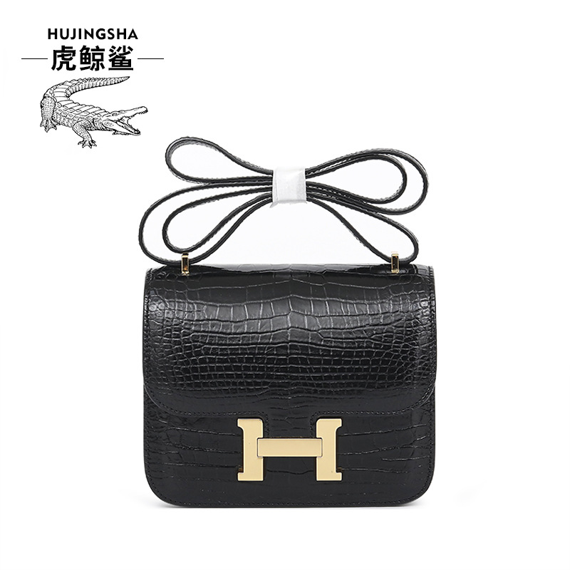 新款暹罗鳄鱼皮女包真皮包包女士手提包 轻奢时尚鳄鱼肚腋下包包